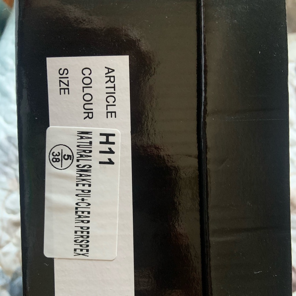 Pretty Little Thing Snake Clear Block Heel Sandal - image 8